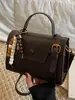 Bolso Pequeño de Aspecto Elegante y con Estilo para Mujer 2025 Invierno Nueva Moda Bolso Cruzado Retro Bolso de Mano Casual Bolso Cuadrado Pequeño
