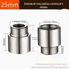 Conector Rosqueado Interno e Externo de 4 Pontos Conector de Extensão de Aço Inoxidável Extensão de Aço Inoxidável 201 Extensão de Válvula Angular de Parede