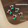 Novos Acessórios para Nail Art de Laço de Guirlanda de Natal, Liga Metálica Super Brilhante Estilo Japonês Incrustada com Diamantes e Pérolas, Decorações de Diamante para Unhas de Guirlanda