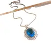 Collar de Flor de Circonia Ovalado Estilo Corte Francés Cadena para Clavícula Personalizado Lujo Ligero Gama Alta Venta al por Mayor