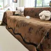 Capa de sofá de chenille com estilo fresco e simples, adequada para todas as estações, capa de sofá de peça única com cobertura total para sala de estar, atacado para propriedades de aluguel