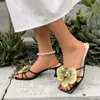 Sandálias Romanas de Tira Fina com Salto Alto e Estampa Floral, Sandálias Estilo Fada para Mulheres, Moda de Verão para Exterior, Sandálias Modelo Novo 2026