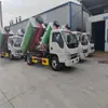 Foton Small Card Star Camión de Basura de Plato Azul Cuadrado con Brazo Gancho Suministros del Fabricante Compartimento Cuadrado de 3 Compartimentos Camión de Basura Extraíble Fabricante