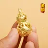 Calabaza de Latón Hueca Pez de la Riqueza Monedas de los Cinco Emperadores Llavero de Coche Latón Colgante para Hombres y Mujeres Atracción Turística Puesto Callejero Artículos Pequeños
