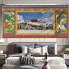 Palácio de Potala Xizang pano de fundo sala de estar fundo cabeceira pano decorativo quarto tapeçaria pintura pendurada Xizang pano pendurado superdimensionado
