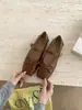Sapatos de Salto Baixo Quadrados com Laço Estilo Delicado para Mulheres, Sapatos Mary Jane Versáteis para o Trabalho, Sapatos Primavera 2026