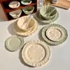 Plato Plato para Comedor en Casa Platos Gama Alta Estilo Ins Crema Vajilla de Cerámica Plato Plato para Desayuno Plato para Fruta Postre