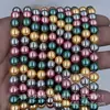 Perlas Redondas Shijia de Color Mixto de Alta Calidad, Cuentas Sueltas para Pulsera, Collar, Accesorios de Joyería, Cuentas Semi-Terminadas al por Mayor