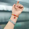 Pulsera de Hilo Rojo Hecha a Mano para el Año del Zodiaco, Producto Terminado Tejido a Mano, Cuerda Roja para la Paz y la Alegría, Pulsera de Estilo Nuevo, Regalo para Pareja