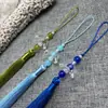 12B-7 Borla de Cuentas de Medusa Flecos Largos Traje Antiguo Hanfu Qipao Falda Mamian Nubes Traseras Accesorios Banbu