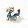 Broche del Zodiaco Chino Dragón, Broche de Metal Vintage, Nuevo Accesorio para Chaqueta de Traje Estilo Chino, Broche de Regalo