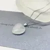 Explosões Atacado Pedra Natural Colar Amor jade pêssego coração formato de coração cristal corrente clavícula amantes amor presente de aniversário