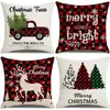 Capas de almofada de Natal outono e inverno transfronteiriças, capas de almofada de sofá, almofadas decorativas de linho estampadas, atmosfera de Natal no atacado