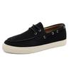 Mocassins de Franja de Outono Sapatos Casuais Britânicos Mocassins Masculinos de Camurça com Cadarço Sapatos Masculinos Modernos Slip-On Sapatos Preguiçosos