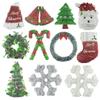 Decoraciones navideñas Colgante navideño Muñeco de nieve de lana Copo de nieve navideño Campana navideña Colgante para árbol de Navidad