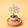 Árbol de la fortuna de citrino natural adorno pequeño, rosa-morado, trae buena fortuna, ideal para la oficina, escritorio o espacio de trabajo, un regalo creativo para la sanación y el bienestar