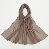 Pañuelo de cabeza de seersucker de seda brillante Bufanda de gasa de moda Bufanda larga para mujer de estilo retro para viajes Chal para exteriores Chal de seda brillante