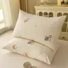Fronha de Algodão Lavável Grau A Materno e Infantil Capa para Travesseiro Simples Duplo Núcleo 48*74 Dormitório Estudantil Estilo Pastoral Pacote com Par