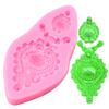 Molde de silicona para gemas de collar de perlas colgante vintage en relieve molde para pastel Fondant molde para decoración de chocolate