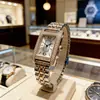 Nuevo Reloj de Cuarzo de Venta Caliente Transfronterizo con Bisel de Diamantes, Diseño de Esfera Cuadrada, Correa de Acero Inoxidable, Elegante y Moderno Reloj para Mujer, Venta al por Mayor desde el Fabricante