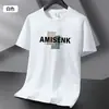 Camiseta de Manga Corta para Hombre de Verano Estilo Coreano Holgada Camiseta Básica Talla Grande Estampada de Media Manga Estilo Pareja para Hombres 1/2 Pieza