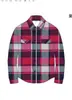 Camisa de Franela a Cuadros Cepillada de Manga Larga Ajustada de Venta Caliente Otoño e Invierno 2024 para Hombre