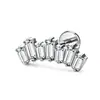 Piercing G23 liga de titânio full-body 5 brincos de zircônia marquise, pino de cartilagem de titânio, rosca interna 0.9, base reta, haste de 8mm
