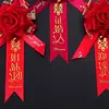 Corsage de casamento direto da fábrica tecido de casamento novo estilo coreano corsage de noivos fita vermelha corsage de casamento festivo endereço