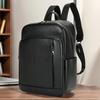 Nova Mochila de Couro Genuíno de Alta Qualidade Bolsa para Laptop de Negócios Masculina Mochila de Couro de Vaca Bolsa para Viagem de Negócios