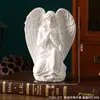 Adornos Europeos de Ángel de Resina Estatua Retro de Yeso Niña Ángel Blanca Decoración de Escritorio Accesorios de Arte