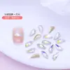 Asas com Fundo Pontiagudo, Diamantes para Manicure Brilhantes, Diamantes de Formato Especial, Joias de Diamante de Cristal de Vidro Colorido, Acessórios para Unhas, Atacado Transfronteiriço