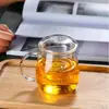 Conjunto de Xícaras de Chá de Vidro Borossilicato Alto com Filtro Separador de Chá e Água Estilo Japonês, Copo de Vidro para Uso Doméstico, Copo para Preparo de Chá, Copo de Água