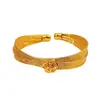 Nuevo Pulsera Abierta Flor de Amor de Diez Líneas Color Oro Arena, Elegante y Exquisita Joyería de Pulsera de Latón Chapado en Oro Que No Se Desvanecerá Durante Mucho Tiempo
