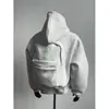 Marca Americana Tendência Mochila Estéreo Cardigan Moletom com Capuz Masculino Primavera e Outono Casual Design com Zíper Jaqueta Versátil