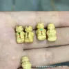 Cráneo de Calavera Tallado en Jade con Pasta Dorada Estilo Tíbet Pescado Accesorio DIY Cuentas Sueltas Semilla de Coco Rudraksha 108 Cuentas Budistas