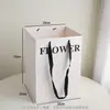 Bolso Shangjin Estilo Pintura al Óleo Siciliana Bolso de Mano Engrosado con Ramo de Flores Bolsa para Regalo con Empaque Arte Floral