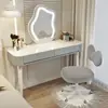 Nuevo Tocador Dormitorio Simple Moderno Estilo Curativo Mesa de Maquillaje Lujo Ligero Wabi-sabi Estilo Crema Apartamento Pequeño Escritorio de Maquillaje