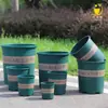 Macetas de plástico al por mayor para balcón, plantas verdes, fresa, rosa, macetas de galón extra grandes y engrosadas, macetas de resina