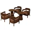 Juego de mesa y sillas de café, sillón individual para tienda de té de leche, adecuado para casa de huéspedes, hotel, restaurante, área de ocio comercial, estilo vintage
