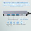 Extensor de concentrador USB C transfronterizo 5 en 1 para MacBook, estación de acoplamiento tipo C para teléfono móvil con PD
