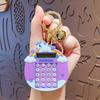 Criativo desenho animado unicórnio calculadora chaveiro jóias pingente labirinto jogo quebra-cabeça mochila ornamentos chaveiro