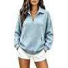 Suéter Pulóver de Punto para Mujer 2026 Nuevo Otoño/Invierno Europeo y Americano, Cuello Polo, Elegante, Sencillo, Moderno, con Bolsillos, Tejido