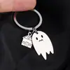 Llavero Colgante Pareja Fantasma Libro Rojo Pequeño Lindo Fantasmita Novia Estudiante Accesorios para Mochila Escolar