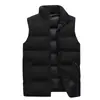 Novo colete jaqueta acolchoada de algodão masculino colete jaqueta acolchoada de algodão quente casual masculino colete sem mangas plus size colete de cor sólida colete