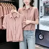 2026 Nuevo Elegante Cárdigan para Mujer Estilo Francés Más Vendido Verano Delgado Chifón Camisa Manga Corta Seda de Hielo Adelgazante Top