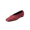 Zapatos Planos de Ballet Plegados de Cuero Genuino Estilo Moderno Todo Cuero 2026 Primavera Nuevos Mocasines Deslizables de Comercio Exterior Zapatos de Abuela