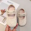 Zapatos de Princesa Nuevos para Niñas de Primavera y Otoño, Zapatos Pequeños de Cuero de Suela Suave para Niñas, Zapatos Planos de Tacón Bajo de Moda Estilo Coreano para Niños, Zapatos de Bebé