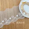 Renda de bordado para sorvete em malha, decoração de vestido, renda para roupas infantis, renda de seda de leite em formato de coração, acessórios para vestuário
