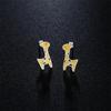 Brincos de pino frescos de estilo japonês e coreano para mulheres S925 brincos de pino de prata esterlina com esmalte de gota brincos de pino de animal estilo coreano para todos os tipos de verão pequenos brincos em lote misto