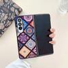 Para Samsung Z Fold4 Funda de Teléfono Plegable con Cadena de Perlas Étnicas z Fold5 z Fold3 Funda Protectora